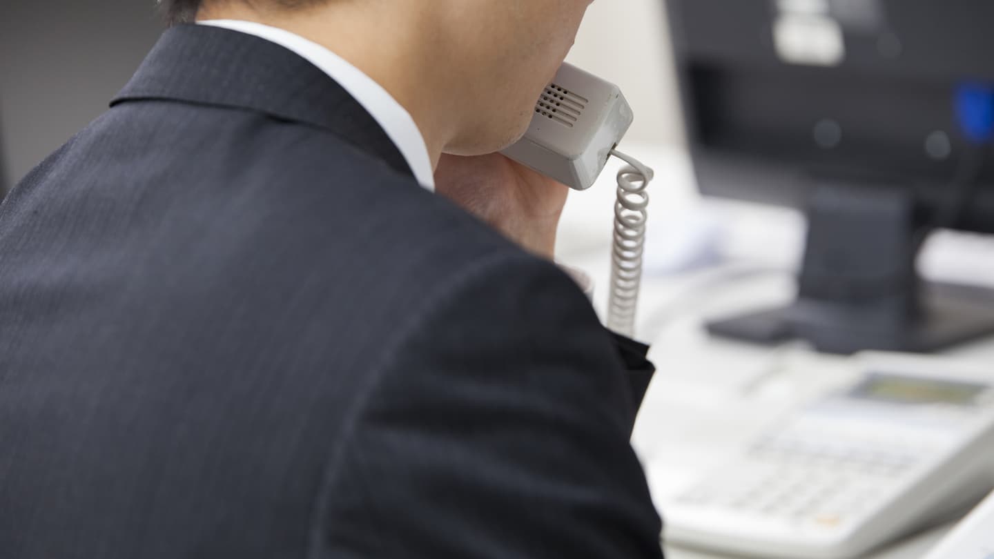 相談時の後ろ姿